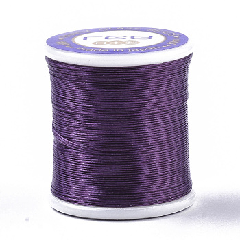 Nylon 66 Coated Beading Threads for Seed Beads, Purple, 0.1mm, about 54.68 yards(50m)/roll