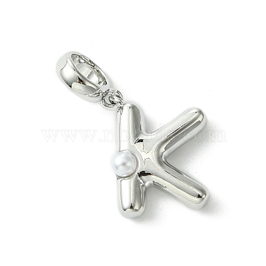 Letter K Brass Dangle Charms