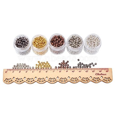 5 boîte de fer d'écartement perles rondes(IFIN-X0001-03-B)-2