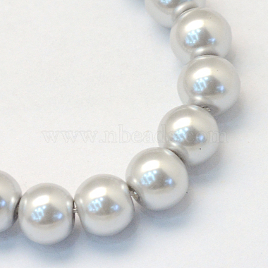 Baking Painted Pearlized Glass Pearl Round Bead Strands(HY-Q003-12mm-62)-2