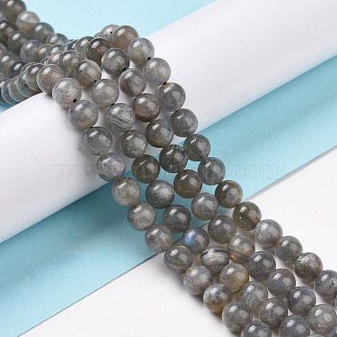 Chapelets de perles en labradorite naturelle(G-P259-03-6mm)-2