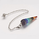 Natural & Synthetic Gemstone Hexagonal Pointed Dowsing Pendulums(X-KK-P082-02)-2