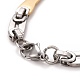 Vacuum Plating 304 Stainless Steel Bar Link Chains Necklace(STAS-E160-19GP)-3