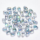 Transparent Spray Painted Glass Charms(X-GLAA-R211-03-D02)-1