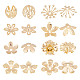 48Pcs 8 Styles Brass Fancy Bead Caps(KK-AR0004-11)-1