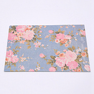 Paper Envelope, Floral Pattern, Rectangle, Steel Blue, 12.5x17.5x0.02cm(DIY-WH0204-27E)