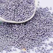 Baking Paint Glass Seed Beads, Cylinder, Lavender, 2x1.5mm, Hole: 1mm, about 5599pcs/50g(X-SEED-S042-15B-30)