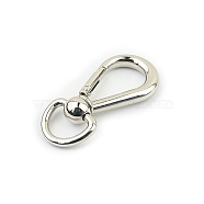 Alloy Swivel Clasps, Swivel Snap Hook, for Bag Buckle Accessories Makings, Platinum, 70mm, Hole: 20mm(PW-WG38895-02)