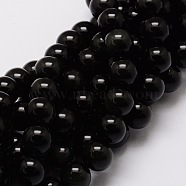 Natural Obsidian Round Beads Strands, 10mm, Hole: 1mm, about 40pcs/strand, 15.7 inch(G-E329-10mm-37)