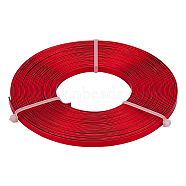 Aluminum Wire, Flat, Red, 5x1mm, about 32.8 Feet(10m)/roll(AW-BC0003-05B-04)