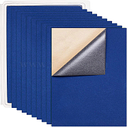 Jewelry Flocking Cloth, Polyester, Self-adhesive Fabric, Rectangle, Marine Blue, 29.5x20x0.07cm(DIY-BC0010-23L)