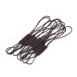 Polyester Nylon Mobile Phone Making Cord Loops, Coconut Brown, 165~170x7.5x3mm(MOBA-F002-01G)