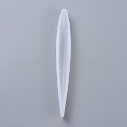 Pen Epoxy Resin Silicone Molds, Ballpoint Pens Casting Molds, for DIY Candle Pen Making Crafts, White, 157x19x15mm(X-DIY-D049-17)