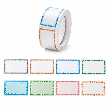 Adhesive Labels Picture Stickers, Rectangle  Paper Hand Written Name Tag Stickers, Rectangle Pattern, 2.7x5.7cm