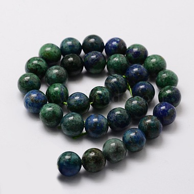 Natural Chrysocolla and Lapis Lazuli Beads Strands(G-E329-6mm-42)-2