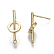 Brass Stud Earring Findings(KK-R132-059-NF)-3