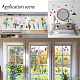4 Sheets 4 Styles Tulip Flower PVC Waterproof Static Stickers(AJEW-WH0033-84)-5