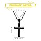 Titanium Steel Cross with Philippians 4:13 Pendant Necklace(JN1050C)-3