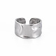 Bague de manchette martelée en acier inoxydable anti-ternissement 304(RJEW-N038-045P)-1