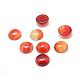 Dyed Natural Carnelian Gemstone Cabochons(G-T020-8mm-14)-1