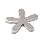 Flower 304 Stainless Steel Cabochons, Anti-Tarnish, Stainless Steel Color, 11.5x12x1mm(STAS-Z197-02P)