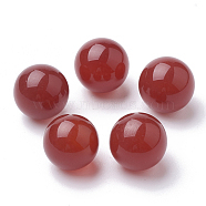 Natural Agate Beads, Gemstone Sphere, Round, No Hole/Undrilled, Dyed, Red, 10mm(G-S289-08-10mm)