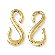 Vacuum Plating 304 Stainless Steel S Hook Clasps, for Bracelets Making, Golden, 29x13x3mm, Hole: 5.5mm & 7mm(X-STAS-G278-44G)