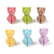 Opaque Acrylic Kitten Beads, Cat/Kitten, Mixed Color, 14.5x8.5x9.5mm, Hole: 2.5mm(X-MACR-S830-02)