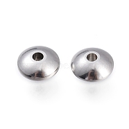 202 Stainless Steel Spacer Beads, Rondelle, Stainless Steel Color, 8x4mm, Hole: 1.8mm(STAS-L232-070C-P)