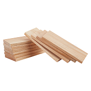 Unfinished Wood Sheets, Pine Wood Craft Supplies, Rectangle, Wheat, 100x40x6mm, 10pcs/bag(DIY-WH0034-92B)