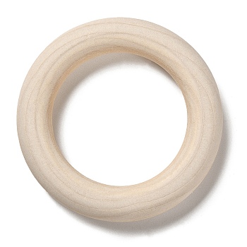 Unfinished Wood Linking Rings, Macrame Wooden Rings, Round, BurlyWood, 86x15mm, Inner Diameter: 56mm