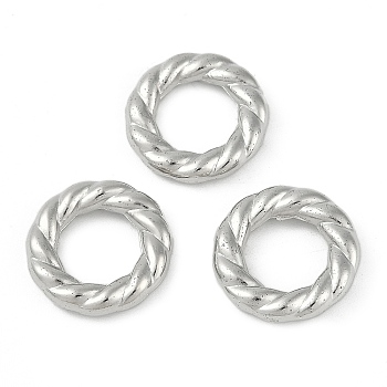 CCB Plastic Linking Rings, Twist Ring, Platinum, 16x3mm, Inner Diameter: 9mm