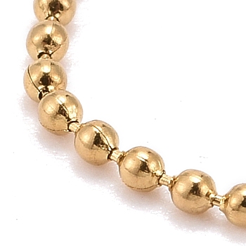 304 Stainless Steel Ball Chain Necklaces, Golden, 20.08 inch(51cm)