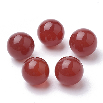 Natural Agate Beads, Gemstone Sphere, Round, No Hole/Undrilled, Dyed, Red, 10mm