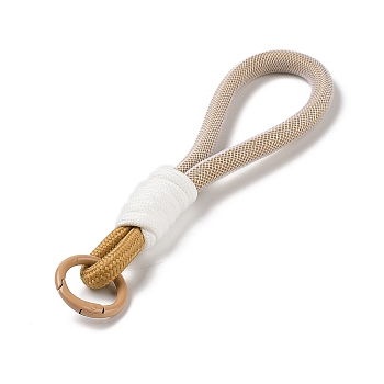 Braided Nylon Strap, Alloy Clasp for Key Chain Bag Phone Lanyard, Peru, 155mm