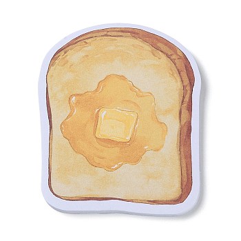 30 Sheets Food Theme Memo Pads, Creative Sticky Notes, for Office School Reading, Toast, 73x61x0.1mm