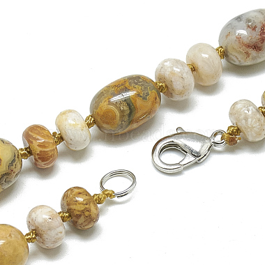Natural Crazy Agate Beaded Necklaces(NJEW-S390-26)-2
