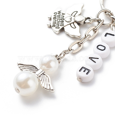 Valentine's Day Letter Bead Love and Star with Word Just For You Keychains(KEYC-JKC00377)-3