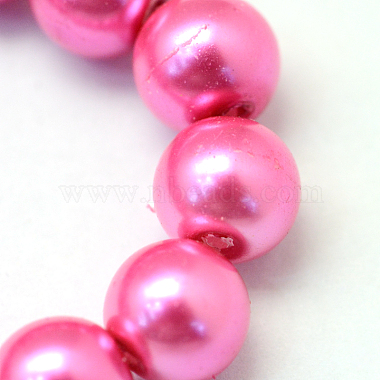 Baking Painted Pearlized Glass Pearl Round Bead Strands(HY-Q330-8mm-54)-3