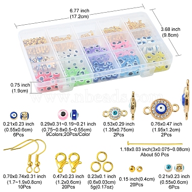 Evil Eye Theme DIY Earrings Jewelry Makings Kits(DIY-FS0003-69)-5