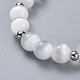 perles oeil de chat stretch bracelets(BJEW-JB04401-01)-2