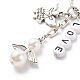 Valentine's Day Letter Bead Love and Star with Word Just For You Keychains(KEYC-JKC00377)-3