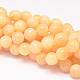 Natural Yellow Jade Beads Strands(G-K115-10-10mm)-1