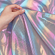 tissu bronzant en polyester à rayures colorées(DIY-WH0028-05)-3
