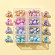 104Pcs 8 Colors Opaque Baking Painted Glass Beads Strands(EGLA-FS0001-27)-1