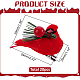Felt & Feather & Foam Simulation Bird Christmas Tree Decorations(DJEW-WH0028-031P)-2