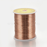 Round Copper Wire for Jewelry Making, Champagne Gold, 18 Gauge, 1mm, about 295.27 Feet(90m)/roll(CWIR-Q005-1.0mm-02)