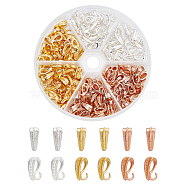 180Pcs 3 Colors Alloy Pendant Bails with Open Rings, Mixed Color, 12x4.5x7mm, Hole: 3mm and 6x3.5mm, 60pcs/color(FIND-CA0004-98)