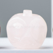 Halloween Natural Rose Quartz Home Display Decorations, Apple Skull, 25~30mm(G-PW0004-52B)