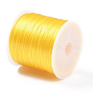 30M Elastic Crystal Thread, Jewelry Beading Cords, For Stretch Bracelet Making, Gold, 0.8mm, about 32.81 Yards(30m)/Roll(EW-G011-01O)